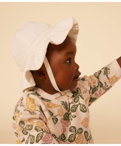 PETIT BATEAU（プチバトー）の「コットンクロシェ（ハット・キッズ・ホワイト・6MONTH/18MONTH/36MONTH）」の2枚目の写真