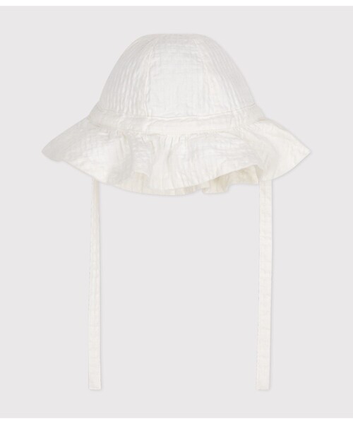 PETIT BATEAU（プチバトー）の「コットンクロシェ（ハット・キッズ・ホワイト・6MONTH/18MONTH/36MONTH）」の3枚目の写真