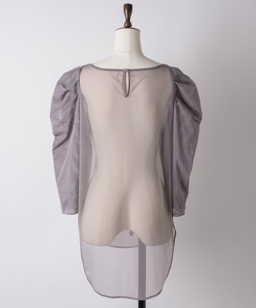 LA BELLE ETUDE(ラベルエチュード)の「6分袖タックパフスリーブチュールトップス(Tシャツ/カットソー・レディース・ブラウン/ブラック/グレー・FREE)」の21枚目の写真