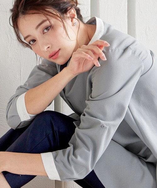 【洗える】クレリックシャツチュニック（シャツ/ブラウス）｜Tiaclasse（ティアクラッセ）