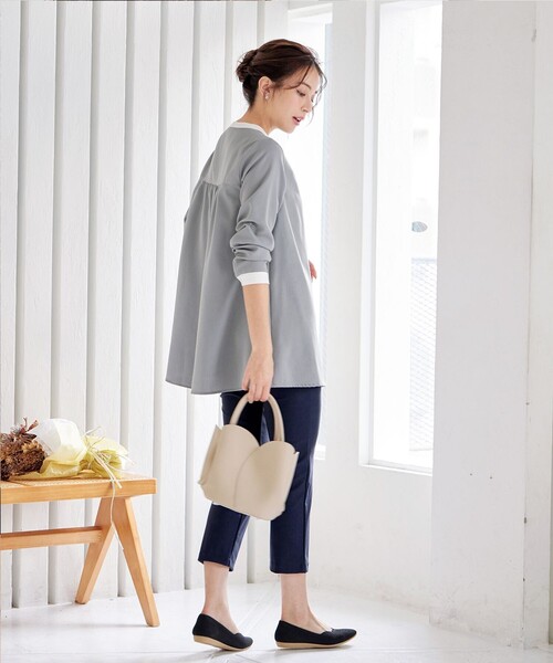 【洗える】クレリックシャツチュニック（シャツ/ブラウス）｜Tiaclasse（ティアクラッセ）