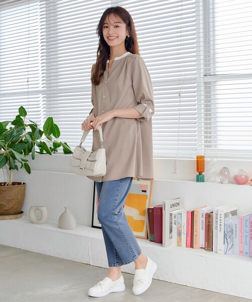 【洗える】クレリックシャツチュニック（シャツ/ブラウス）｜Tiaclasse（ティアクラッセ）