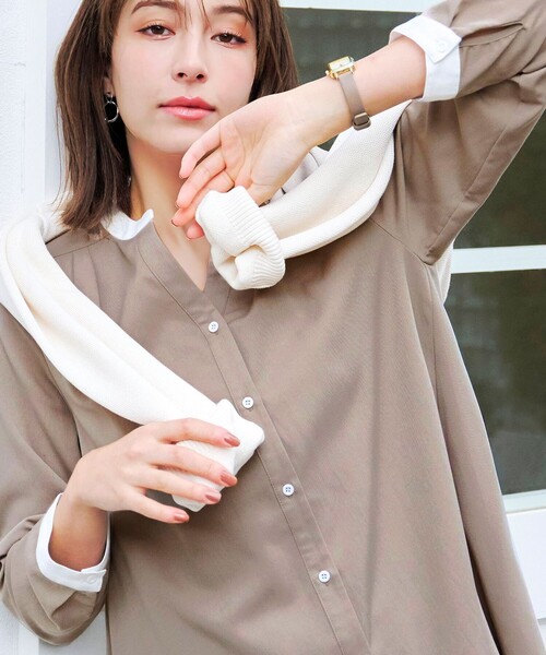 【洗える】クレリックシャツチュニック（シャツ/ブラウス）｜Tiaclasse（ティアクラッセ）