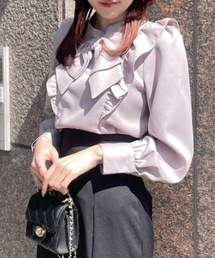 abc une face | リボンビジューボウタイブラウス(シャツ/ブラウス)