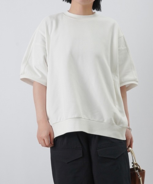 LUCA/LADY LUCK LUCA（ルカ/レディラックルカ）の「LC/LLL オーバースウェット / ポケット付き半袖スウェットプルオーバー（スウェット・レディース・オフホワイト/ブラック/ラベンダー/グレー・FREE）」の13枚目の写真