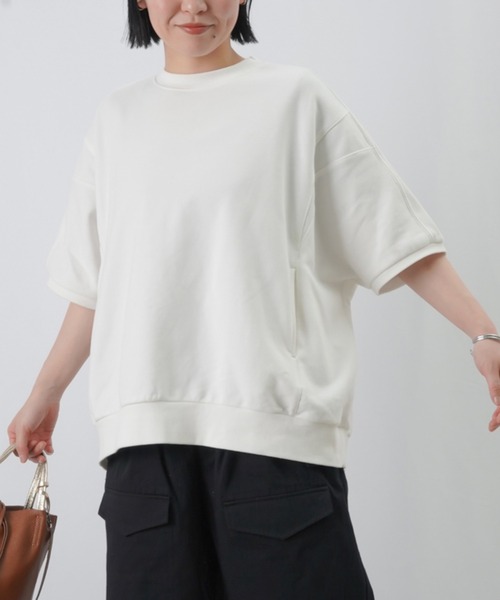 LUCA/LADY LUCK LUCA（ルカ/レディラックルカ）の「LC/LLL オーバースウェット / ポケット付き半袖スウェットプルオーバー（スウェット・レディース・オフホワイト/ブラック/ラベンダー/グレー・FREE）」の19枚目の写真