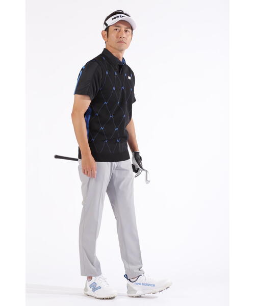 New Balance Golf(ニューバランスゴルフ)の「【new balance golf】ワッフル×チェック 半袖 カラーシャツ (MENS WORLD)(ポロシャツ・メンズ・ブラック/ブルー系その他3/ホワイト・MEDIUM/LARGE/X-LARGE/XX-LARGE)」の7枚目の写真