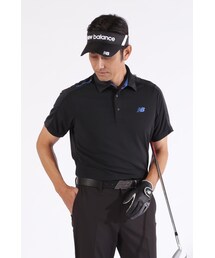 【new balance golf】ワッフル×チェック 半袖 カラーシャツ (MENS WORLD)