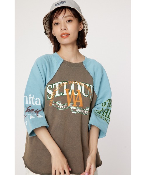 RODEO CROWNS WIDE BOWL(ロデオクラウンズワイドボウル)の「リメイクラグラントップス(スウェット・レディース・レディッシュグレー/ホワイト系その他/その他4・FREE)」の3枚目の写真