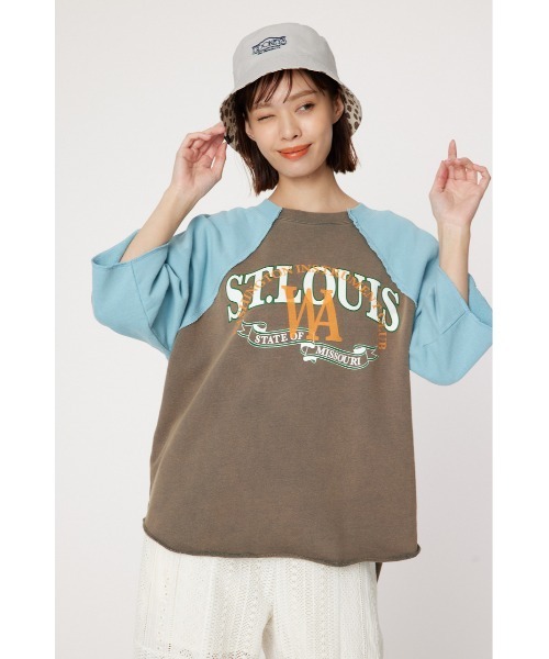 RODEO CROWNS WIDE BOWL(ロデオクラウンズワイドボウル)の「リメイクラグラントップス(スウェット・レディース・レディッシュグレー/ホワイト系その他/その他4・FREE)」の4枚目の写真