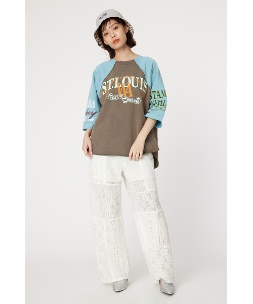 RODEO CROWNS WIDE BOWL(ロデオクラウンズワイドボウル)の「リメイクラグラントップス(スウェット・レディース・レディッシュグレー/ホワイト系その他/その他4・FREE)」の8枚目の写真