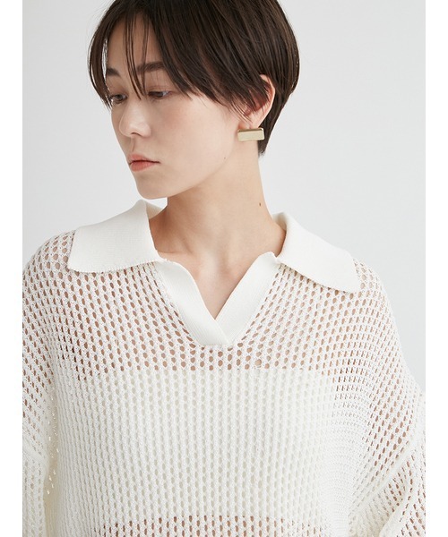 emmi コイルヤーンスキッパーメッシュニット emmi（エミ）の「コイルヤーンスキッパーメッシュニット（ニット