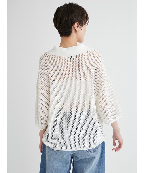 emmi（エミ）の「コイルヤーンスキッパーメッシュニット（ニット
