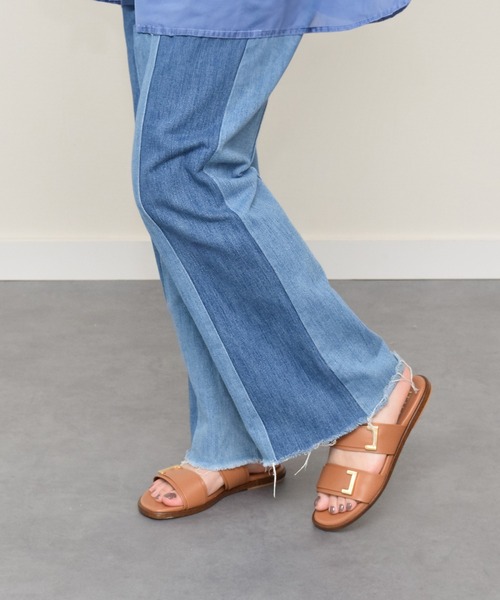 ITALIAN SHOEMAKERS(イタリアンシューメーカー)の「【ITALIAN SHOEMAKERS】ダブルベルトフラットサンダル(942310)(サンダル・レディース・アイボリー/ライトブラウン・35/36/37/38)」の14枚目の写真