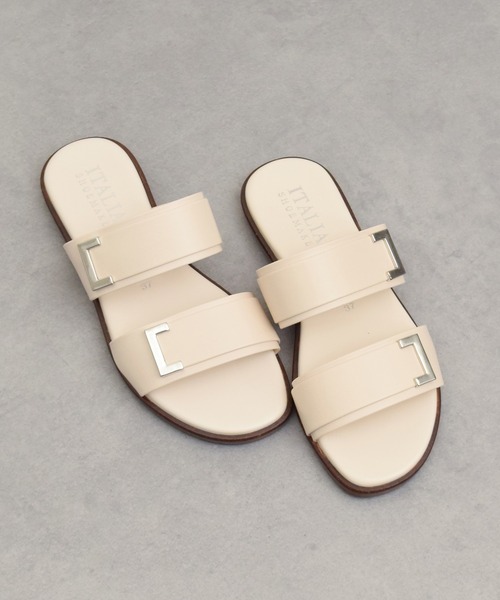 ITALIAN SHOEMAKERS(イタリアンシューメーカー)の「【ITALIAN SHOEMAKERS】ダブルベルトフラットサンダル(942310)(サンダル・レディース・アイボリー/ライトブラウン・35/36/37/38)」の15枚目の写真