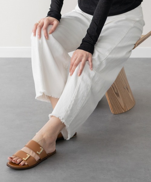 ITALIAN SHOEMAKERS(イタリアンシューメーカー)の「【ITALIAN SHOEMAKERS】ダブルベルトフラットサンダル(942310)(サンダル・レディース・アイボリー/ライトブラウン・35/36/37/38)」の12枚目の写真