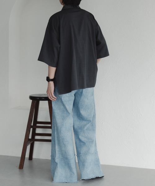 epnok(エプノック)の「フリンジフレアスラブデニムパンツ(デニムパンツ・メンズ・ブラック/サックスブルー/インディゴブルー・SMALL/LARGE/MEDIUM)」の20枚目の写真