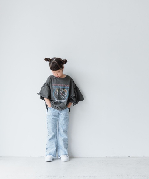 LOWRYS FARM(ローリーズファーム)の「SCORPIONSフリルTシャツ 116973(Tシャツ/カットソー・キッズ・チャコールグレー/グレー・110cm/120cm/130cm/140cm/150cm)」の15枚目の写真