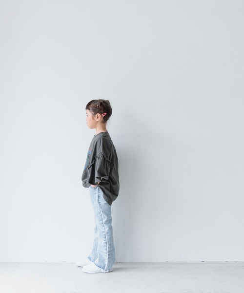 LOWRYS FARM(ローリーズファーム)の「SCORPIONSフリルTシャツ 116973(Tシャツ/カットソー・キッズ・チャコールグレー/グレー・110cm/120cm/130cm/140cm/150cm)」の16枚目の写真