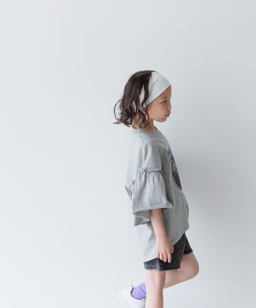 LOWRYS FARM(ローリーズファーム)の「SCORPIONSフリルTシャツ 116973(Tシャツ/カットソー・キッズ・チャコールグレー/グレー・110cm/120cm/130cm/140cm/150cm)」の13枚目の写真