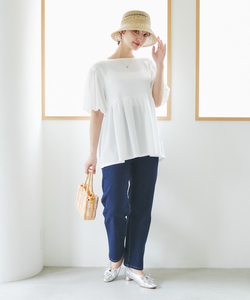 ROPE' PICNIC（ロペピクニック）の「バックファスナーブラウス（シャツ/ブラウス・レディース・ホワイト/ブラック・38）」の3枚目の写真