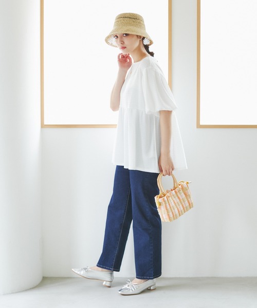 ROPE' PICNIC（ロペピクニック）の「バックファスナーブラウス（シャツ/ブラウス・レディース・ホワイト/ブラック・38）」の4枚目の写真