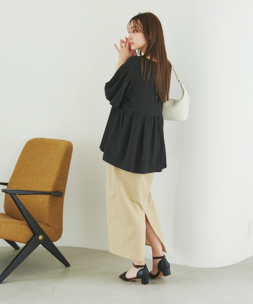 ROPE' PICNIC（ロペピクニック）の「バックファスナーブラウス（シャツ/ブラウス・レディース・ホワイト/ブラック・38）」の8枚目の写真