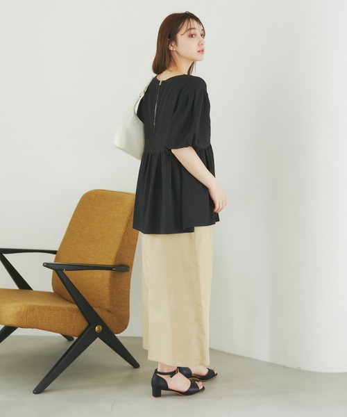 ROPE' PICNIC（ロペピクニック）の「バックファスナーブラウス（シャツ/ブラウス・レディース・ホワイト/ブラック・38）」の9枚目の写真