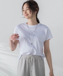 【WEB限定】【3サイズ】スムースコットンラウンドヘムカットソー≪洗える/接触冷感≫