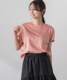 【WEB限定】【3サイズ】スムースコットンラウンドヘムカットソー≪洗える/接触冷感≫