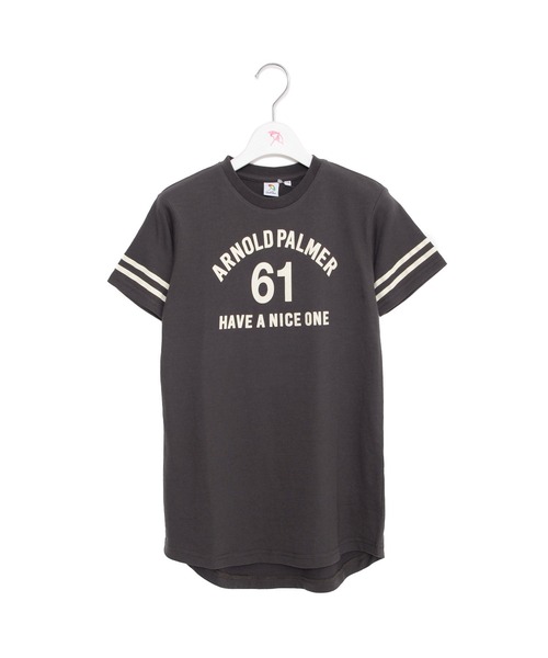 Arnold Palmer（アーノルドパーマー）の「ナンバリング ロゴ Tシャツワンピース（ワンピース・キッズ・チャコールグレー/アイボリー・95cm/105cm/115cm/125cm/135cm/145cm）」の2枚目の写真