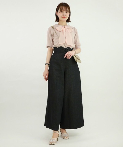 an another angelus（アンアナザーアンジェラス）の「ハイウエストスカラップワイドパンツ/ananotherangelus（その他パンツ・レディース・ブルーグリーン/ブラック・1/2）」の14枚目の写真