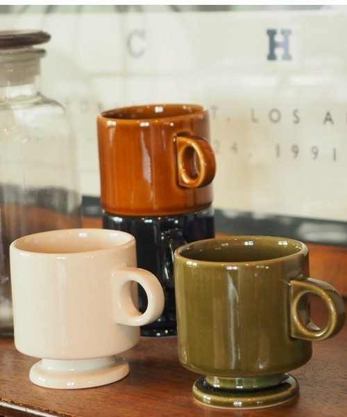 GEORGE'S(ジョージズ)の「Smith 脚付きスタッキング マグ(グラス/マグカップ/タンブラー・レディース・アイボリー/ブラウン・FREE)」の5枚目の写真