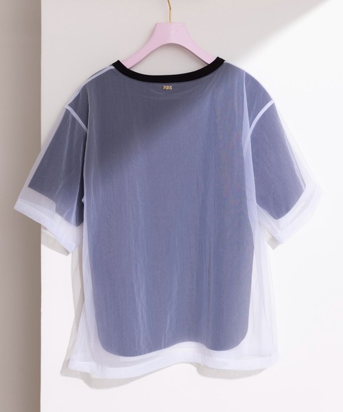 チュールレイヤードテキストロゴTシャツ Eimee Law│Eimee Law