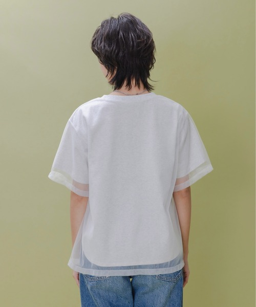 チュールレイヤードテキストロゴTシャツ Eimee Law│Eimee Law