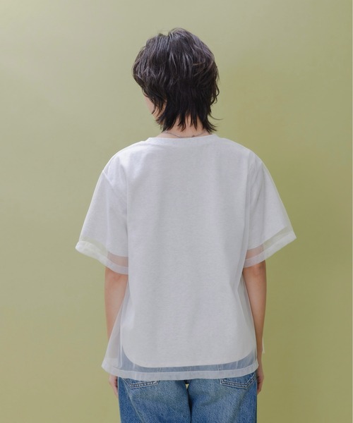 チュールレイヤードテキストロゴTシャツ Eimee Law│Eimee Law