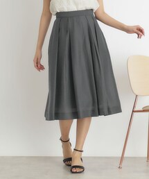 index | シャンブレータックフレアスカート【洗濯機洗い可】(スカート)