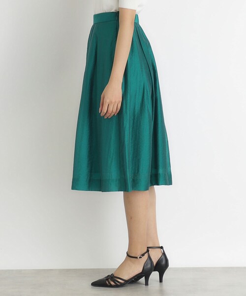 index（インデックス）の「◆シャンブレータックフレアスカート【洗濯機洗い可】（スカート・レディース・チャコールグレー/ダークグリーン/パープル・40/38/36/34/42）」の20枚目の写真