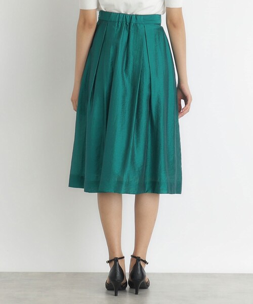 index（インデックス）の「◆シャンブレータックフレアスカート【洗濯機洗い可】（スカート・レディース・チャコールグレー/ダークグリーン/パープル・40/38/36/34/42）」の21枚目の写真