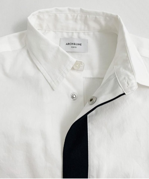 ARCH & LINE(アーチアンドライン)の「OG H/S KNIT TIE SHIRT(シャツ/ブラウス・キッズ・ホワイト・XS/S/M/L/XL)」の4枚目の写真