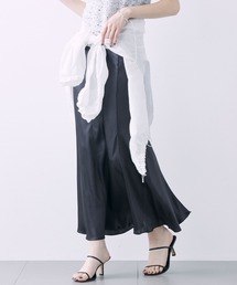 ウォッシャブルシルクレーヨンフレアスカート