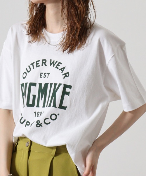BIG MIKE(ビッグマイク)の「BIGMIKE Tシャツ 半袖(Tシャツ/カットソー・メンズ・ホワイト系その他/ネイビー/ブラック/ブラック系その他/ホワイト・XL/M/L)」の1枚目の写真