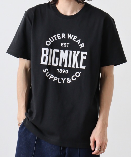 BIG MIKE(ビッグマイク)の「BIGMIKE Tシャツ 半袖(Tシャツ/カットソー・メンズ・ホワイト系その他/ネイビー/ブラック/ブラック系その他/ホワイト・XL/M/L)」の4枚目の写真