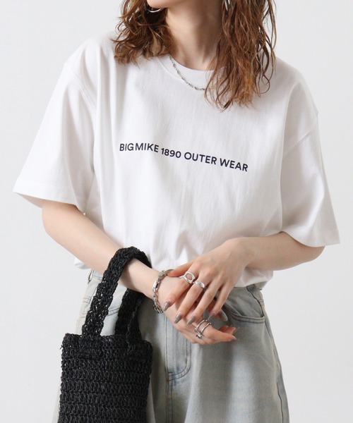 BIG MIKE(ビッグマイク)の「BIGMIKE Tシャツ 半袖(Tシャツ/カットソー・メンズ・ホワイト系その他/ネイビー/ブラック/ブラック系その他/ホワイト・XL/M/L)」の2枚目の写真