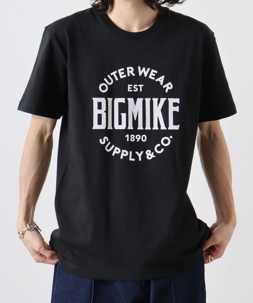 BIG MIKE(ビッグマイク)の「BIGMIKE Tシャツ 半袖(Tシャツ/カットソー・メンズ・ホワイト系その他/ネイビー/ブラック/ブラック系その他/ホワイト・XL/M/L)」の6枚目の写真