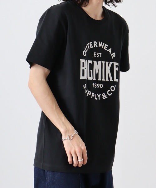 BIG MIKE(ビッグマイク)の「BIGMIKE Tシャツ 半袖(Tシャツ/カットソー・メンズ・ホワイト系その他/ネイビー/ブラック/ブラック系その他/ホワイト・XL/M/L)」の8枚目の写真