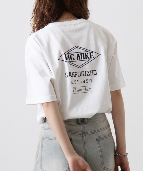 BIG MIKE(ビッグマイク)の「BIGMIKE Tシャツ 半袖(Tシャツ/カットソー・メンズ・ホワイト系その他/ネイビー/ブラック/ブラック系その他/ホワイト・XL/M/L)」の21枚目の写真