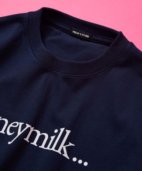 FREAK'S STORE(フリークスストア)の「限定展開 キッズ ロゴプリント クルーネック Tシャツ / KIDS honeymilk(Tシャツ/カットソー・キッズ・ホワイト/チャコールグレー/ネイビー/グレー・140/150/120/130)」の8枚目の写真