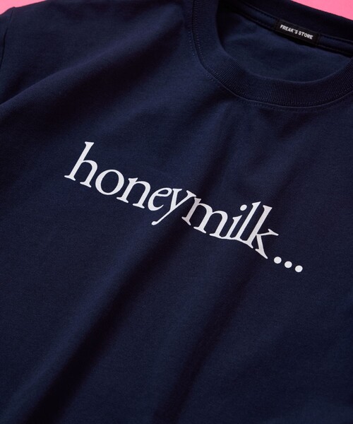 FREAK'S STORE(フリークスストア)の「限定展開 キッズ ロゴプリント クルーネック Tシャツ / KIDS honeymilk(Tシャツ/カットソー・キッズ・ホワイト/チャコールグレー/ネイビー/グレー・140/150/120/130)」の9枚目の写真