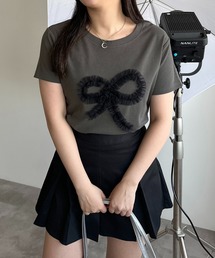 【apres jour mignon SOIE】チュールモチーフフリルT【ZOZOTOWN限定アイテム】